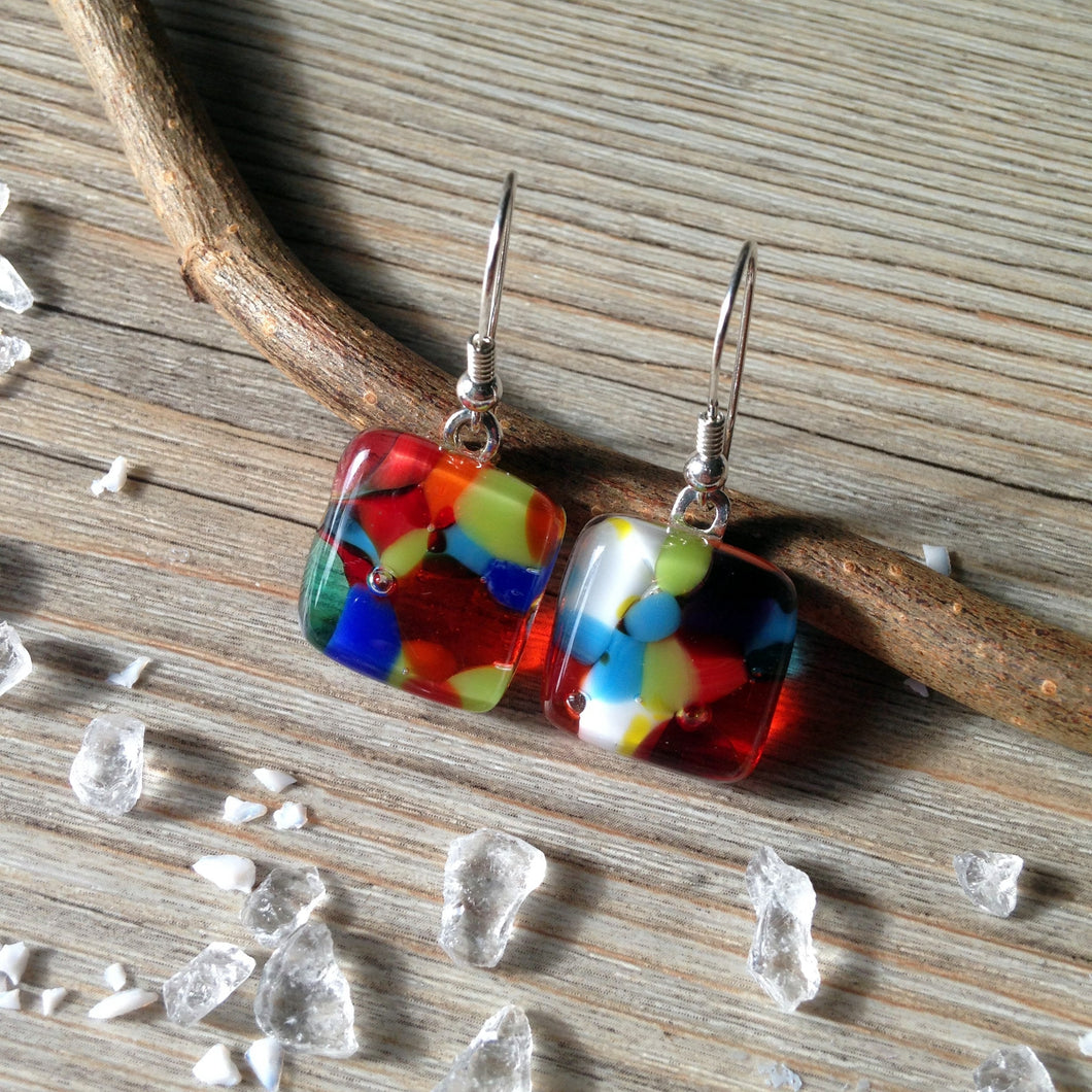 Confetti Earrings / Rainbow Earrings / Colour Burst Jewellery
