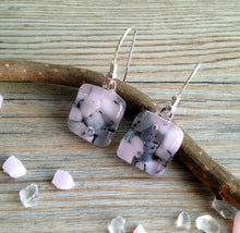 Rose Pink Earrings / Mum Gift / Fused Glass Earrings / Petal Pink / Pink Jewelry