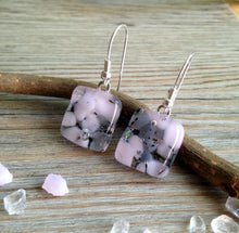 Rose Pink Earrings / Mum Gift / Fused Glass Earrings / Petal Pink / Pink Jewelry
