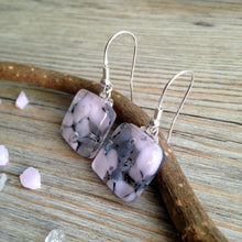 Rose Pink Earrings / Mum Gift / Fused Glass Earrings / Petal Pink / Pink Jewelry