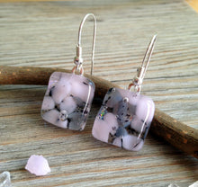 Rose Pink Earrings / Mum Gift / Fused Glass Earrings / Petal Pink / Pink Jewelry